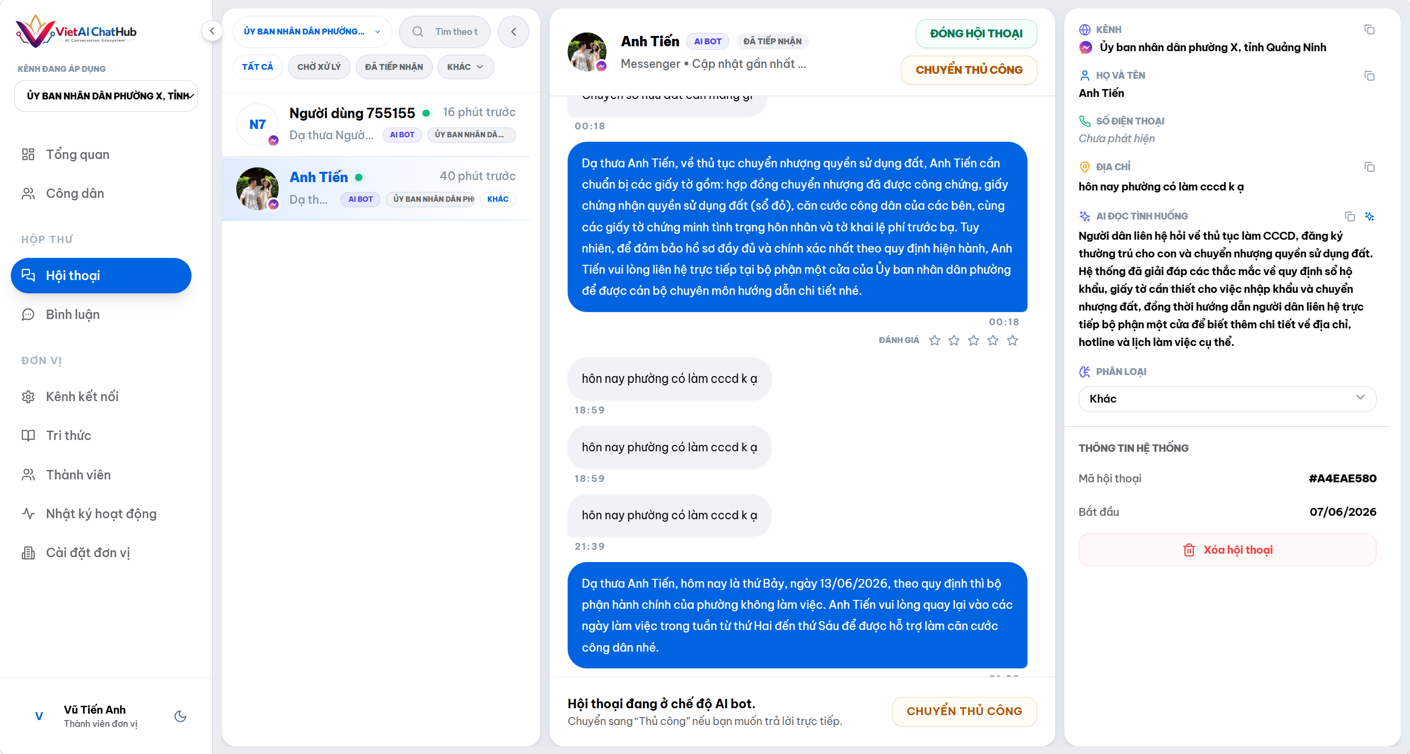 Trợ lý ảo Page/Zalo